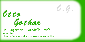 otto gothar business card